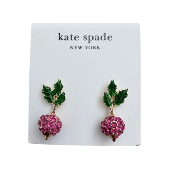 Kate Spade harvest time beets Earrings and necklace set - Picture 2 of 6